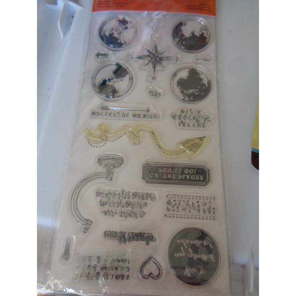Fiskars Clear Stamps Set of 21 Jetsetter Travel